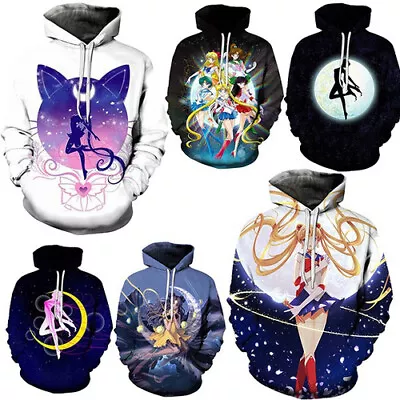 Buy Anime Sailor Moon Casual Women Men Sport 3D Print Hoodies Pullovear Sweatshirts • 23.99£