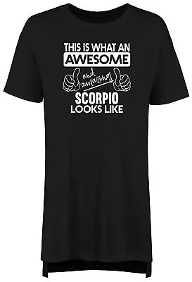 Buy Zodiac Nightie Women Awesome & Amazing Scorpio Look Like Ladies Night Shirt Gift • 13.99£