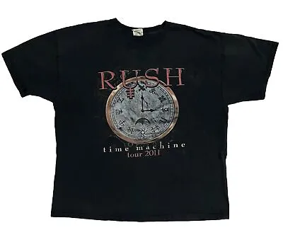Buy Vintage Concert Tour T-Shirt “Rush” Time Machine 2011 Gildan Tag Adults Size XL • 26.50£