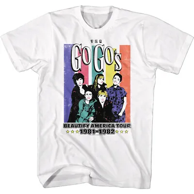 Buy The Go-Go's Beautify America Tour 81-82 Men's T Shirt Rock Band Music Merch • 39.89£