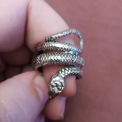 Buy Cool Snake Size UK P Ring Steel  Coloured Women Girl Men Jewellery Gift • 10£