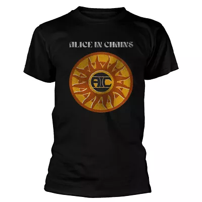 Buy Alice In Chains Circle Sun Vintage Black T-Shirt NEW OFFICIAL • 15.19£