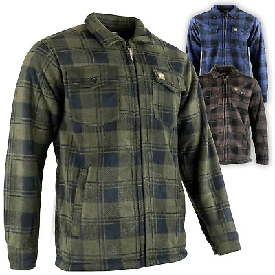 Buy Jack Pyke Tundra Shirt Check Full Zip Sherpa Fleece Lined Hunting Jacket Top • 26.49£