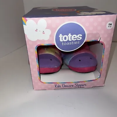 Buy NEW Totes Toasties Childrens Unicorn Bootie Slippers Size Small 11-12 Faux Fur • 16.06£