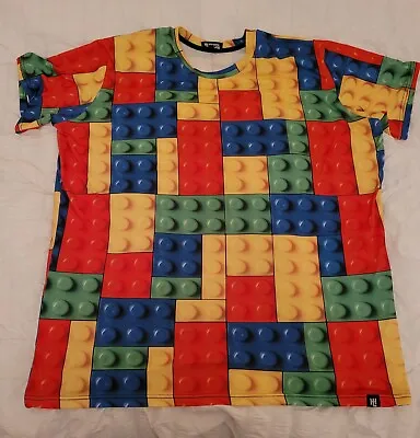 Buy Lego T-Shirt In All Over Block Print 3XL Sheen Effect Material Used In Fantastic • 9.99£
