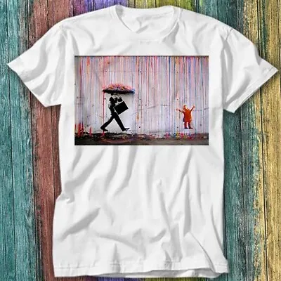 Buy Banksy Umbrella Rainbow Happy Girl Kids T Shirt Top Tee 406 • 6.70£