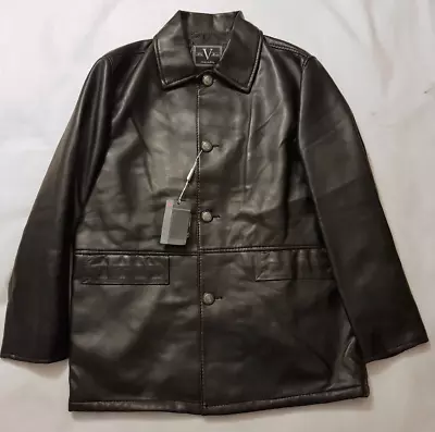 Buy Genuine ALTA MODA Men's Leather Look Jacket Coat Original Labels Italy Size L • 39.99£