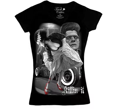 Buy Rockabilly Greaser Frankenstein Bride Of Frankenstein Social Distortion Pin Up  • 21.84£