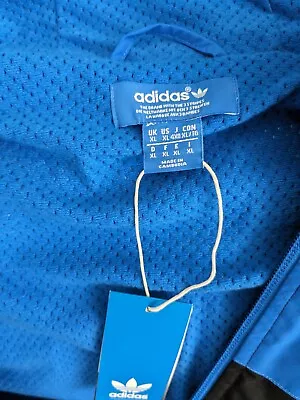 Buy Adidas Originals Mens STR Run Jacket Black Blue - UK XL • 25£
