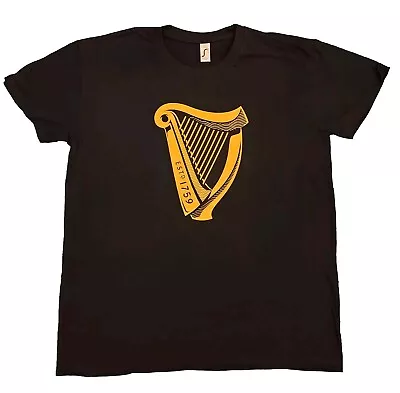 Buy Official Merch Large Harp Logo Guinness T-shirt New — 100% Cotton L  • 8.50£