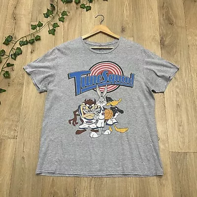 Buy WOMENS SPACE JAM T-SHIRT SIZE L 16 GREY MARL TUNE SQUAD TAZ BUGS BUNNY (dt13) • 15£