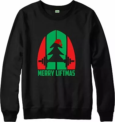 Buy MERRY LIFTMAS Christmas Sweatshirt Funny Christmas Vacation Workout Xmas Jumper • 14.65£