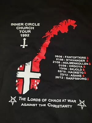 Buy Inner Circle Lord Of Chaos Hoodie Sweatshirt Black Metal Mayhem Immortal Emperor • 52.29£
