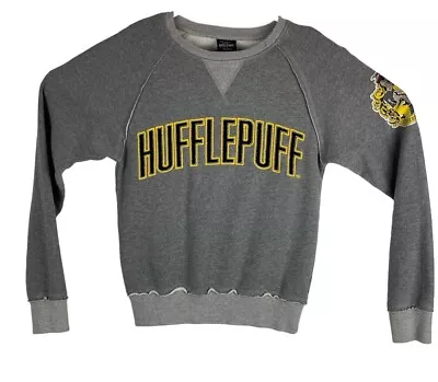 Buy Universal Studios Wizarding World Of Harry Potter Hufflepuff Gray Sweatshirt XS • 22.62£
