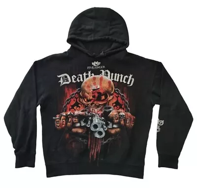 Buy Five Finger Death Punch Skeleton Gun Man Hoodie - Rock Metal Band - Size L • 25£