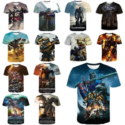 Buy 3D Movie Transformers Kids Boys T-shirt Casual Short Sleeve Pullover Tops Tee • 6.99£