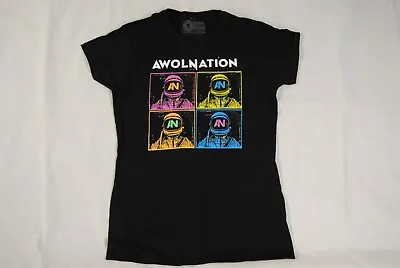 Buy Awolnation Spaceman Black Ladies Skinny T Shirt New Official Runts Sail Slam • 5.99£
