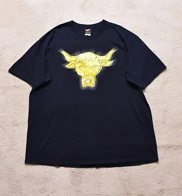 Buy Vintage 2000 WWF The Rock Black Print T Shirt Size XXL • 74£