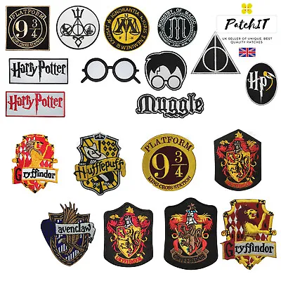 Buy Harry Potter Logo Patch Iron On/ Sew On Embroidered Patches/Badges T-Shirt Patch • 2.99£
