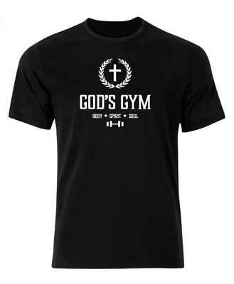 Buy Men’s T Shirt God’s Gym Christian Bible Clothing Fitness Gym Wear 🇬🇧 UK Seller • 15£