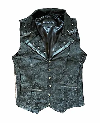 Buy Dracula Clothing Onyx Spiked Vest Gothic/Steampunk/Victorian Men’s SMALL  • 29.99£