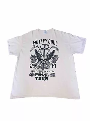 Buy Motley Crue FINAL TOUR 2014 OFFICIAL TOUR MERCH Dye Bled Beige Xl • 23.62£
