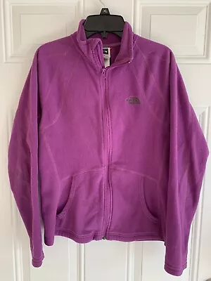 Buy The North Face Fleece Jacket Women S Purple Full Zip Sweatshirt Outdoor Hiking • 22.41£