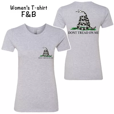 Buy Dont Tread On Me Womens T Shirt 2nd Amendment Patriotic Snake ProGun Tee Gadsden • 14.41£
