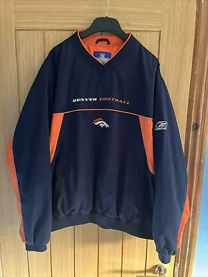 Buy NFL Team Apparel Reebok Denver Broncos Football Pullover Jacket Size Large • 20£