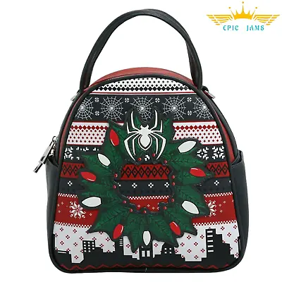 Buy EXCLUSIVE Marvel Spider-Man Christmas Sweater Glow In The Dark Mini Backpack • 75.59£