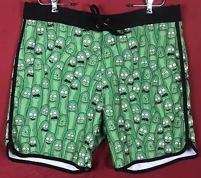 Buy Rick & Morty All Over Pickle Rick Shorts Adult Swim Cartoon Network Size 38 • 13.01£