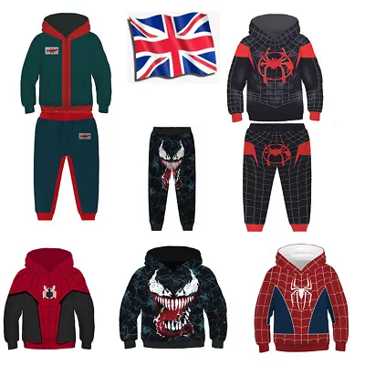 Buy Spiderman Into The Spider Verse Miles Morales Cosplay Kids Hoodie Jacket Gift • 14.35£