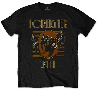 Buy Foreigner 'Est 1977' (Black) T-Shirt - NEW & OFFICIAL! • 14.89£
