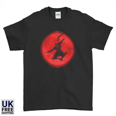 Buy Japanese Samurai And Red Moon T-shirt Martial Arts Karate Training Top Tee   • 12.99£