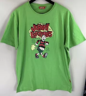 Buy VIZ Johnny Fartpants Men T Shirt UK XL Green Short Sleeve Comic Graphic Tee Rare • 19.99£