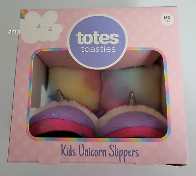 Buy Totes Toasties Kids Unicorn Slippers MEDIUM (13 - 1)  NIB • 11.44£