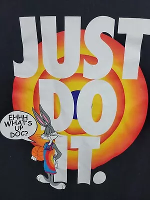 Buy Nike Just Do It Space Jam Basketball T-Shirt Black Dri Fit Bugs Bunny Size XL P2 • 10.94£