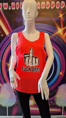 Buy Bright Orange Middle Finger Despise Fuck-Off Funny Party Gift Novelty Top 10-12 • 3£