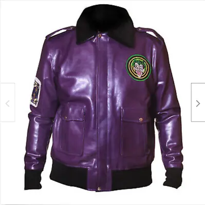 Buy Batman Henchmen Joker Goon Purple Bomber Jacket With Fur Collar • 123.13£
