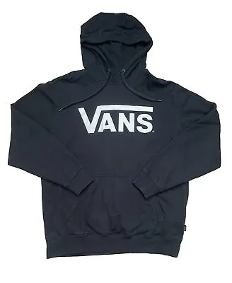 Buy Black Classic Vans Hoodie Pullover Men’s Size Medium - VGC 100% Cotton • 19.99£