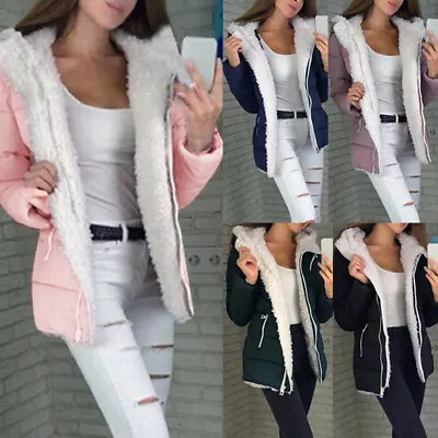 Buy Fashion Women Winter Thicken Coats Long Sleeve Warm Jacket Outerwear Zipper Coat • 24.94£