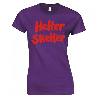 Buy Murderino Charles Manson  Helter Skelter Book Logo  Ladies Skinny Fit T-shirt • 12.99£