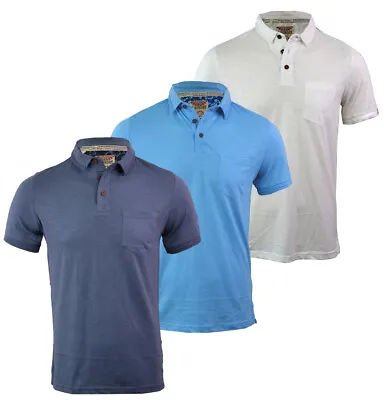 Buy Mens Tokyo Laundry Short Sleeve Plain Button Polo Shirt Top Cotton Casual S-XL  • 7.99£