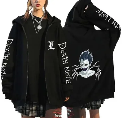 Buy Death Note Misa Amane L Ryuk Light Yagami Unisex Hoodies Zipper Lite Jacket • 27.97£
