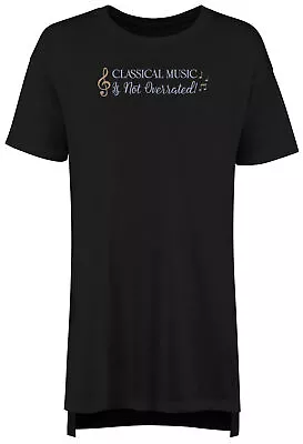 Buy Classical Music Is Not Overrated Nightie Womens Symphony Composition Night Shirt • 13.99£