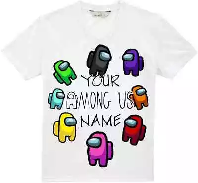 Buy Among Us T-shirt Personalised With Name Great Christmas Gift Stocking Filler • 10.99£