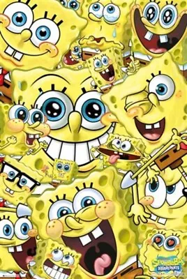 Buy Impact Merch. Poster: SpongeBob SquarePants - Many Faces 610mm X 915mm #179 • 7.99£