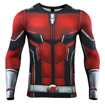 Buy Avengers Endgame Antman T-Shirts Cosplay Advanced Tech Compression Superhero Tee • 13.20£