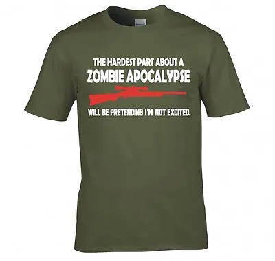 Buy Zombie Apocalypse  Pretending I'm Not Excited  T Shirt New • 12.99£