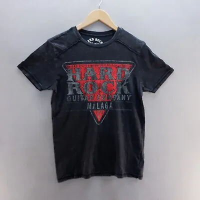 Buy Hard Rock T Shirt Small Black Graphic Print Malaga Short Sleeve • 8.57£